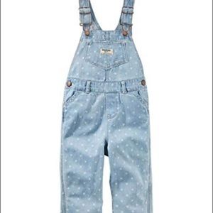 Polka dot bib overalls